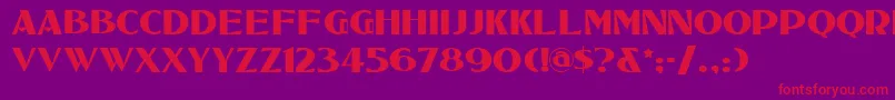 Tucsontwo Font – Red Fonts on Purple Background