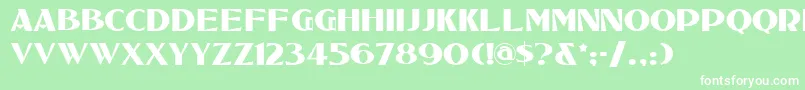 Tucsontwo Font – White Fonts on Green Background