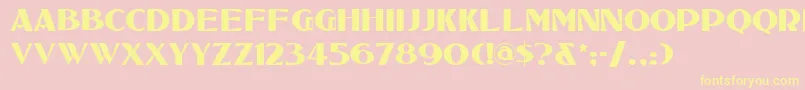 Tucsontwo Font – Yellow Fonts on Pink Background