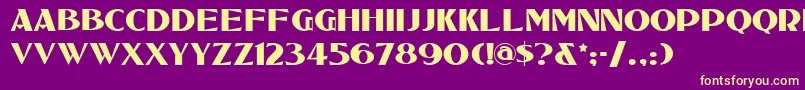 Tucsontwo Font – Yellow Fonts on Purple Background