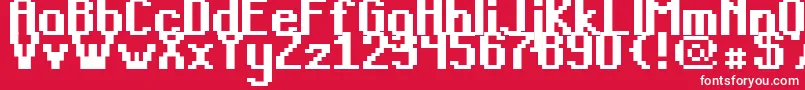 TeachersPetSansSerifBold Font – White Fonts on Red Background