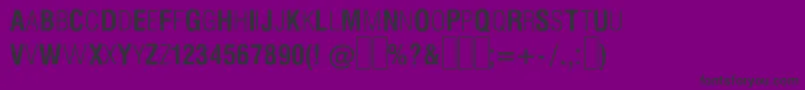 フォントSlnthln – 紫の背景に黒い文字