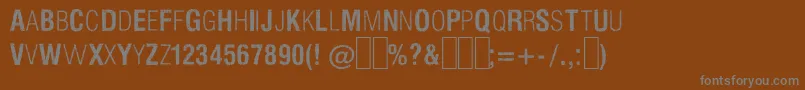 Шрифт Slnthln – серые шрифты на коричневом фоне