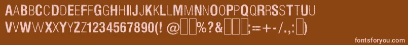 Шрифт Slnthln – розовые шрифты на коричневом фоне