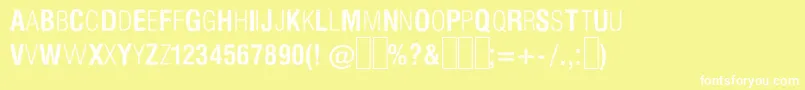 Slnthln Font – White Fonts on Yellow Background