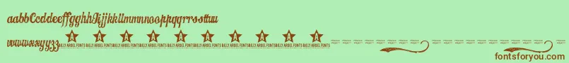 Candy Font – Brown Fonts on Green Background