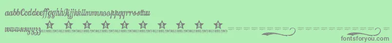 Candy Font – Gray Fonts on Green Background