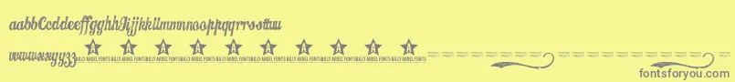 Candy Font – Gray Fonts on Yellow Background