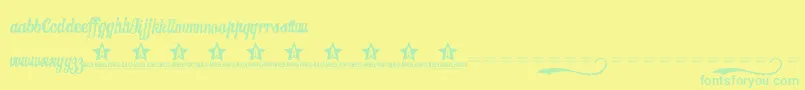 Weitere Informationen zur Candy-Schriftart Candy-Schriftart – Grüne Schriften auf gelbem Hintergrund