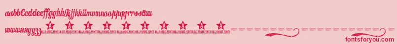 fuente Candy – Fuentes Rojas Sobre Fondo Rosa