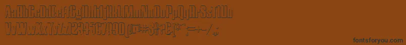HostilBeveled Font – Black Fonts on Brown Background