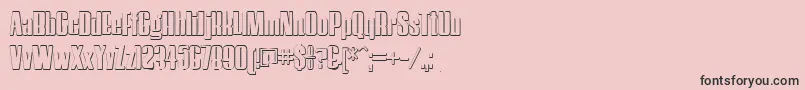 HostilBeveled Font – Black Fonts on Pink Background