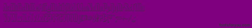 HostilBeveled Font – Black Fonts on Purple Background