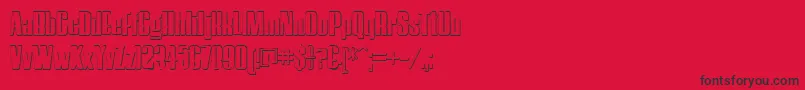 HostilBeveled Font – Black Fonts on Red Background
