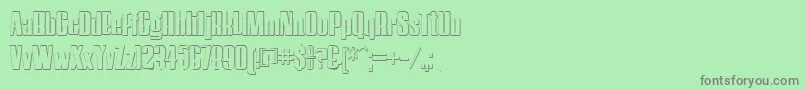HostilBeveled Font – Gray Fonts on Green Background