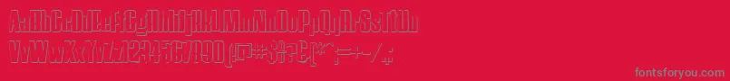 HostilBeveled Font – Gray Fonts on Red Background