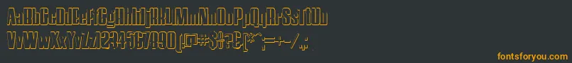 Шрифт HostilBeveled – оранжевые шрифты на чёрном фоне