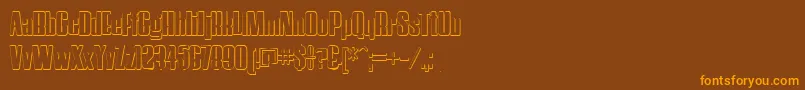 HostilBeveled Font – Orange Fonts on Brown Background
