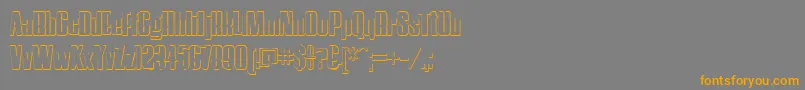 HostilBeveled Font – Orange Fonts on Gray Background