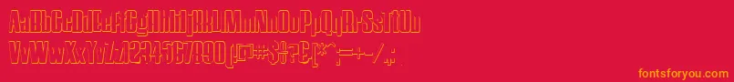 fuente HostilBeveled – Fuentes Naranjas Sobre Fondo Rojo