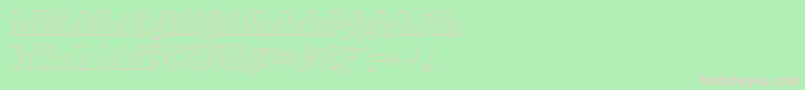 HostilBeveled Font – Pink Fonts on Green Background