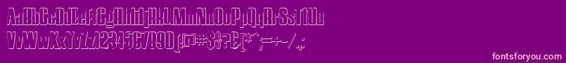 HostilBeveled Font – Pink Fonts on Purple Background
