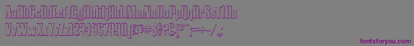 Шрифт HostilBeveled – фиолетовые шрифты на сером фоне