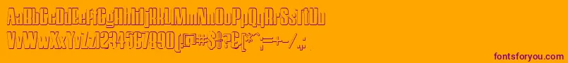 HostilBeveled Font – Purple Fonts on Orange Background