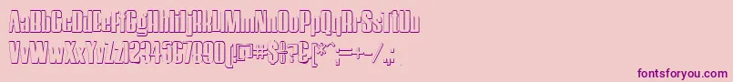HostilBeveled Font – Purple Fonts on Pink Background