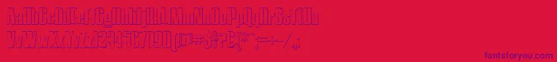 HostilBeveled Font – Purple Fonts on Red Background