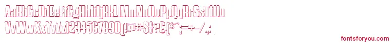 HostilBeveled Font – Red Fonts on White Background