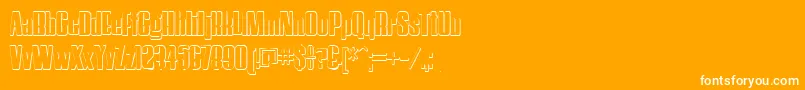 HostilBeveled Font – White Fonts on Orange Background
