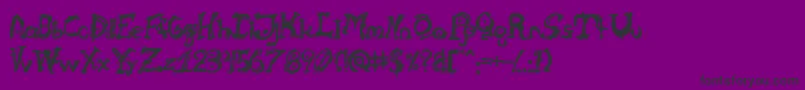 Cathzulu Font – Black Fonts on Purple Background