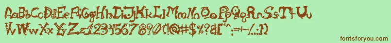 Cathzulu Font – Brown Fonts on Green Background
