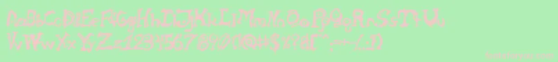 Cathzulu Font – Pink Fonts on Green Background