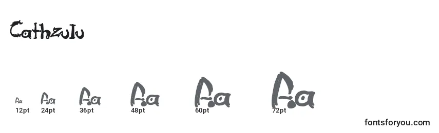 Размеры шрифта Cathzulu