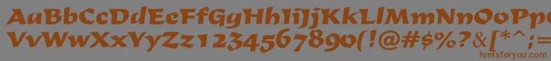Derby Font – Brown Fonts on Gray Background