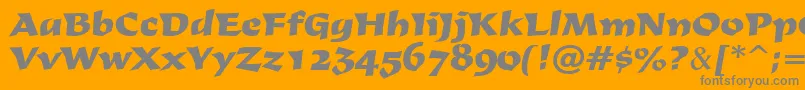 Derby Font – Gray Fonts on Orange Background