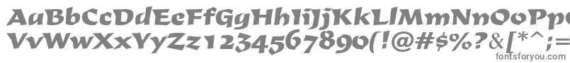 フォントDerby – 白い背景に灰色の文字