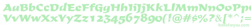 Derby Font – Green Fonts on White Background