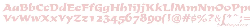 Derby Font – Pink Fonts on White Background