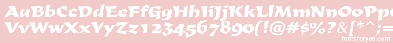 Derby Font – White Fonts on Pink Background