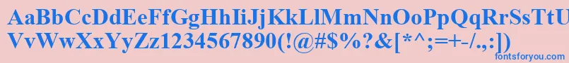 TimesNewRomanKoi8Bold-Schriftart – Blaue Schriften auf rosa Hintergrund