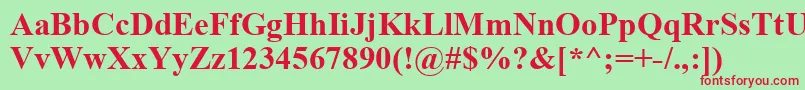 フォントTimesNewRomanKoi8Bold – 赤い文字の緑の背景
