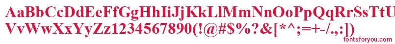 フォントTimesNewRomanKoi8Bold – 白い背景に赤い文字