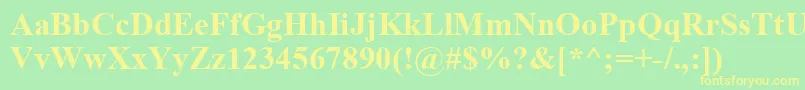 TimesNewRomanKoi8Bold Font – Yellow Fonts on Green Background