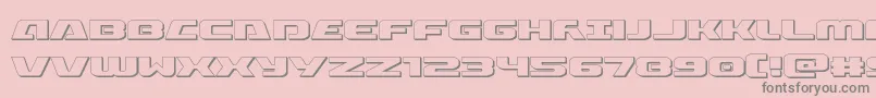 Iapetus3D Font – Gray Fonts on Pink Background