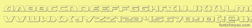 Iapetus3D Font – Gray Fonts on Yellow Background