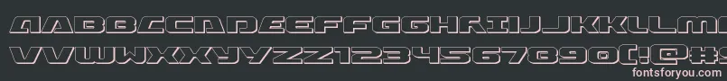 Шрифт Iapetus3D – розовые шрифты на чёрном фоне