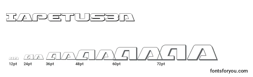Размеры шрифта Iapetus3D